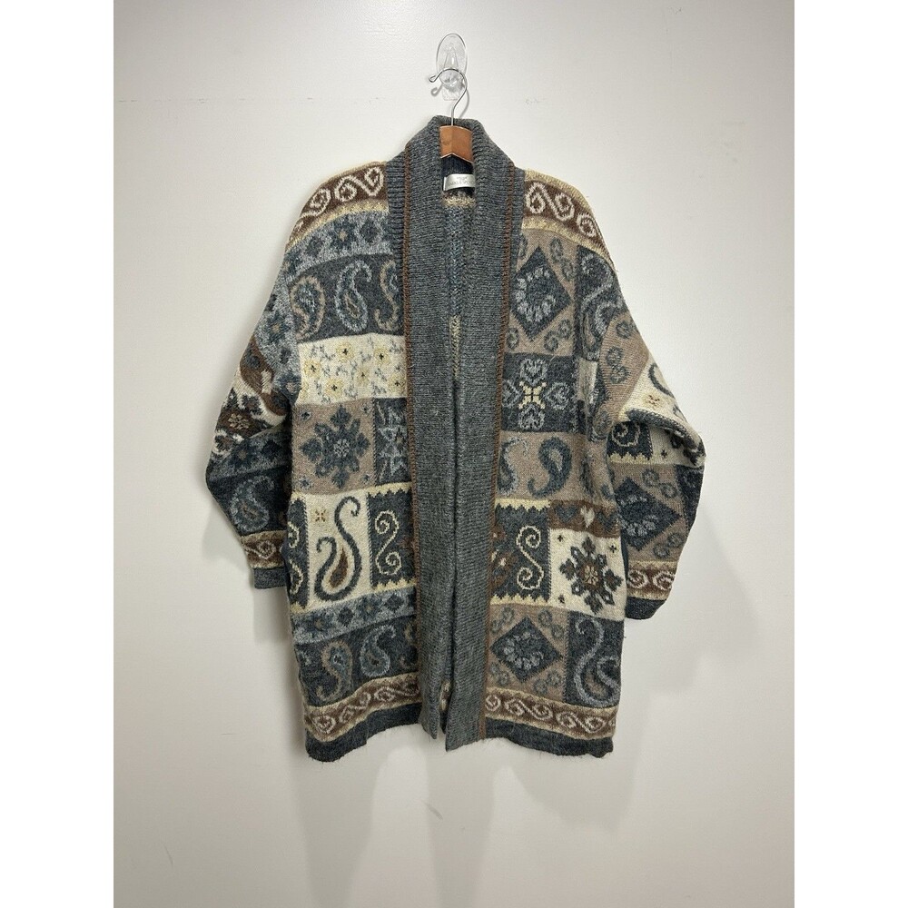 VTG St Michael Marks & Spencer Cardigan Mohair Abstract (UK Size 18 / EUR 46-48)